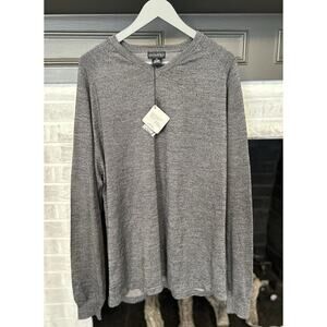 Anthology Men's XL Gray Silk Blend Sweater Long Sleeve NWT